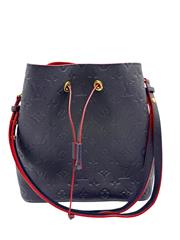 Louis Vuitton NeoNoe MM Embossed Monogram Empreinte Marine Rouge
